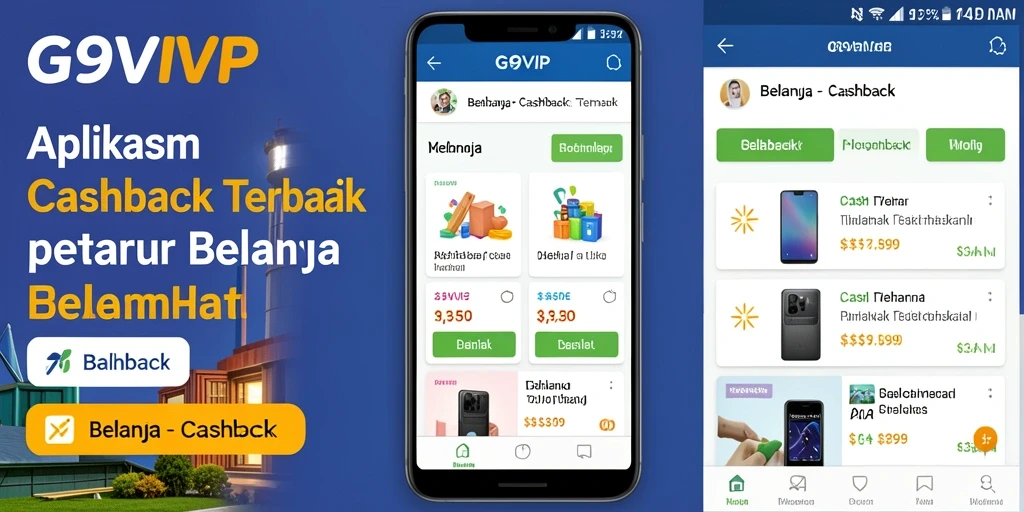 Tampilan antarmuka G9VIP dengan fitur Cashback yang menarik.