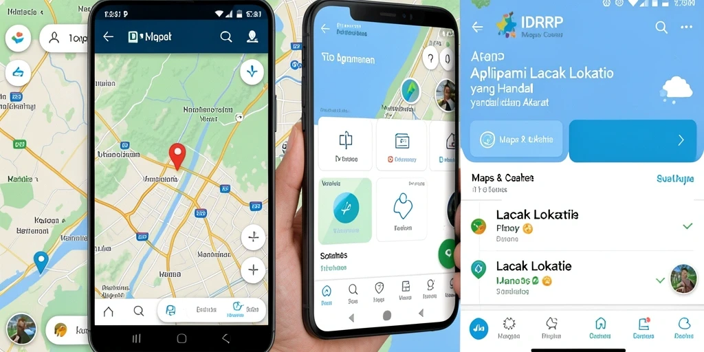 Tampilan antarmuka aplikasi Lacak Lokasi IDRRP yang user-friendly.
