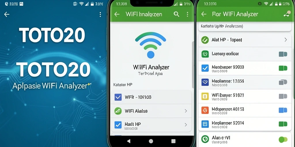 Tampilan antarmuka TOTO20 menampilkan analisis jaringan WiFi yang lengkap.