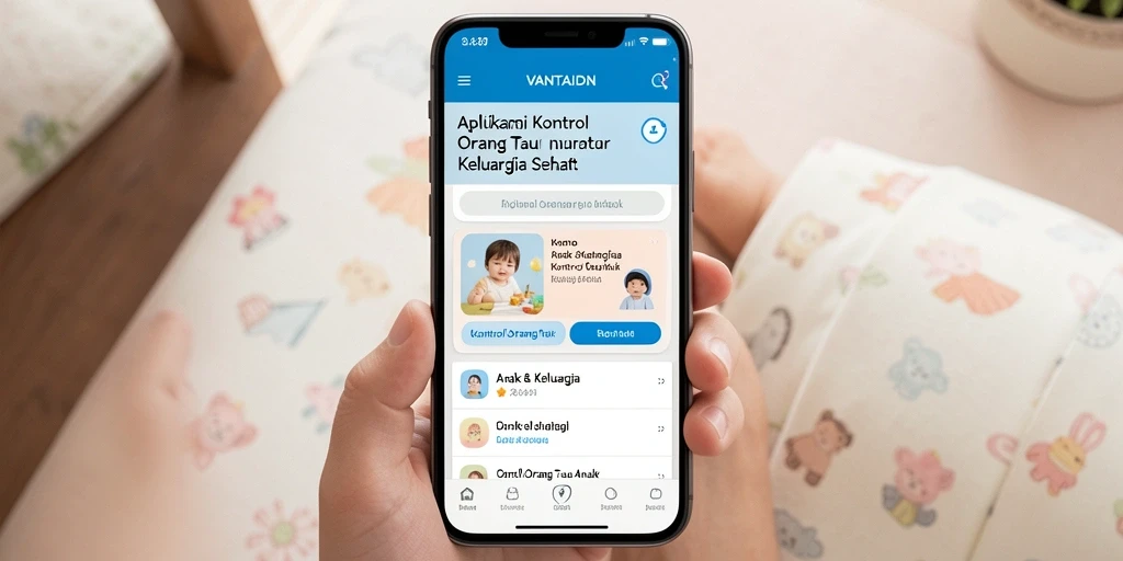 Antarmuka VANTAIDN menampilkan kontrol orang tua yang intuitif dan mudah digunakan.