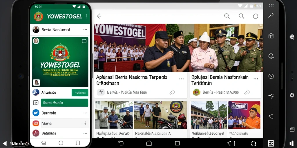 Tampilan antarmuka aplikasi YOWESTOGEL untuk berita nasional.